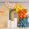 Retro Blue Orange Yellow Balloon Arch Garland Kit 149pcs for Here Comes the Son Baby Shower Boy First Trip Around the Sun Theme Birthday Groovy Boho Party Backdrop Decoration (Slate Blue)